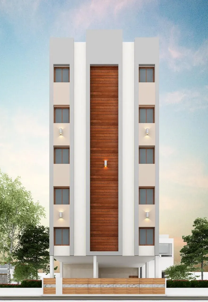 3D design of the G+4 PG building